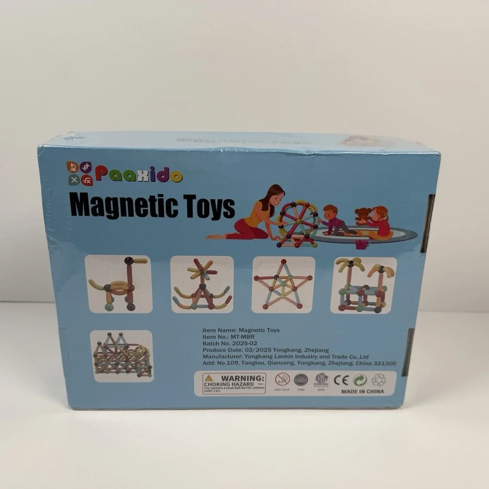Paaxido‎ Magnetic Toys 64 Pieces NEW Children Building Create Ages 3+
